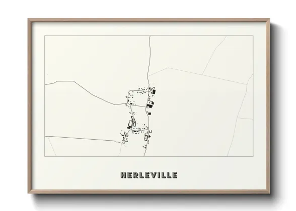 Une affiche de carte sur Herleville