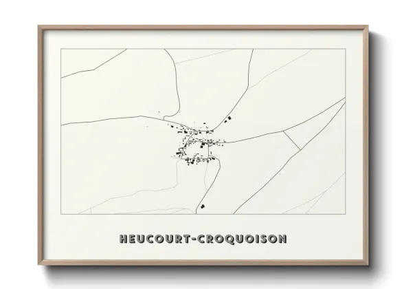 Une affiche de carte sur Heucourt-Croquoison