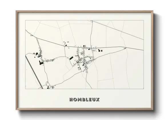 Une affiche de carte sur Hombleux