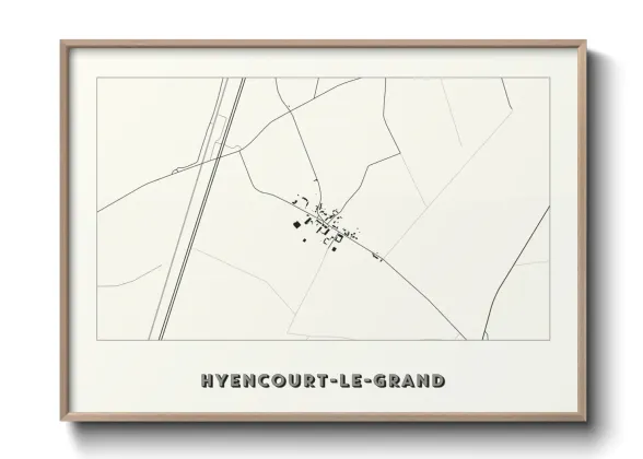 Une affiche de carte sur Hyencourt-le-Grand