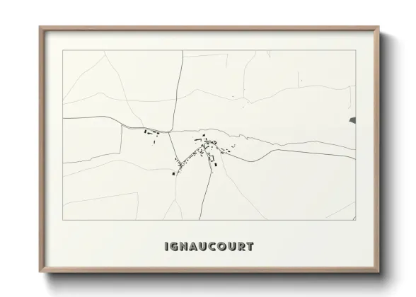 Une affiche de carte sur Ignaucourt