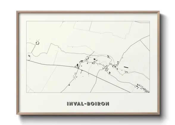 Une affiche de carte sur Inval-Boiron