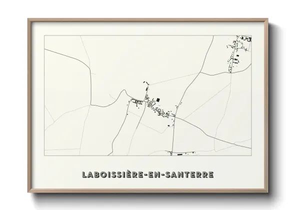 Une affiche de carte sur Laboissière-en-Santerre
