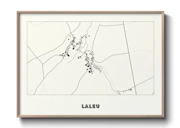 Une affiche de carte sur Laleu