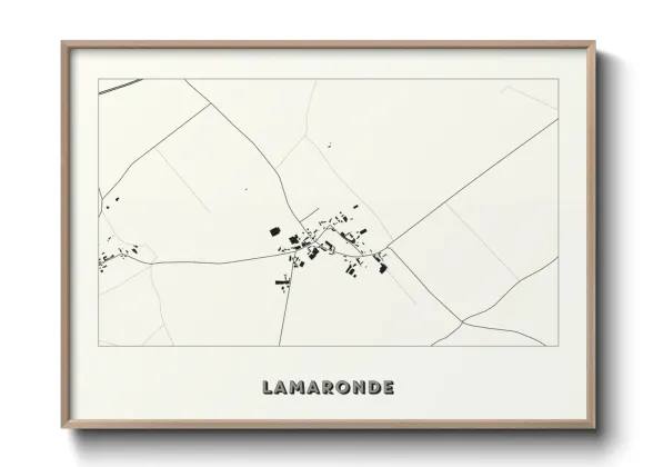Une affiche de carte sur Lamaronde