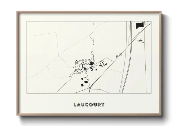 Une affiche de carte sur Laucourt