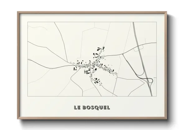 Une affiche de carte sur Le Bosquel