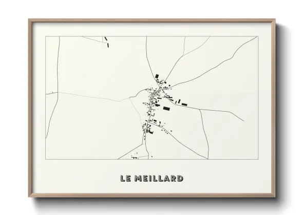 Une affiche de carte sur Le Meillard