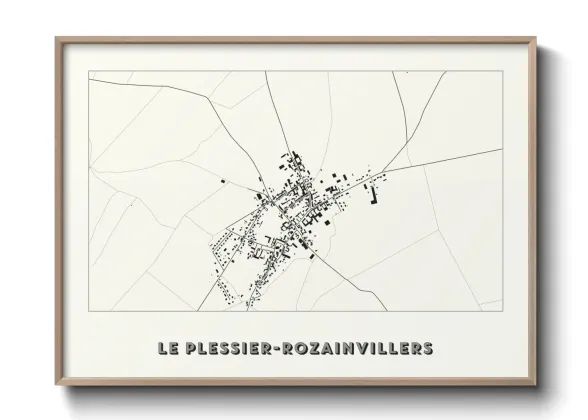 Une affiche de carte sur Le Plessier-Rozainvillers