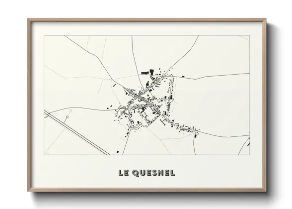 Une affiche de carte sur Le Quesnel