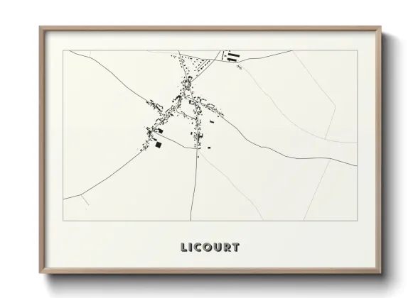 Une affiche de carte sur Licourt