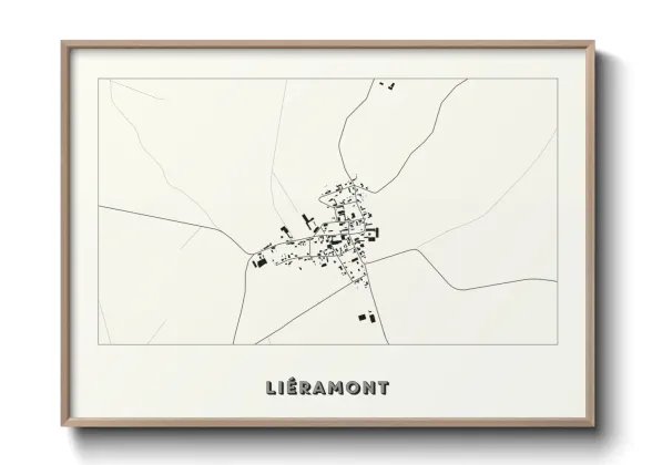 Une affiche de carte sur Liéramont