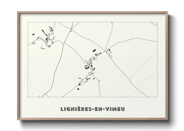 Une affiche de carte sur Lignières-en-Vimeu