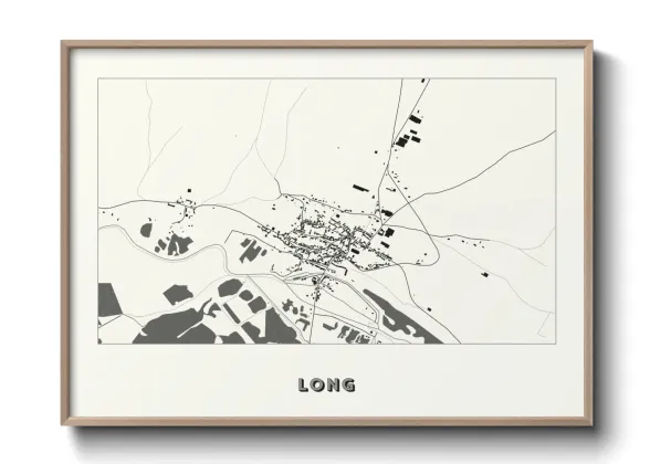 Une affiche de carte sur Long