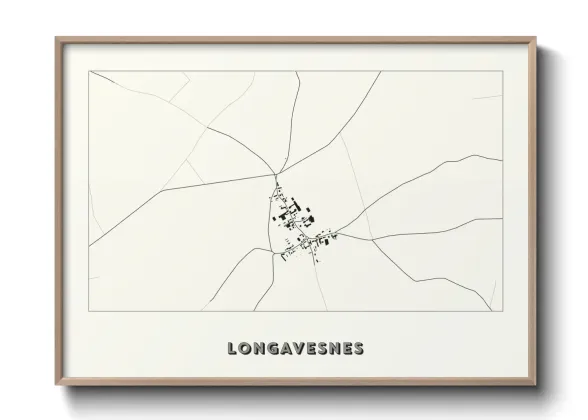 Une affiche de carte sur Longavesnes