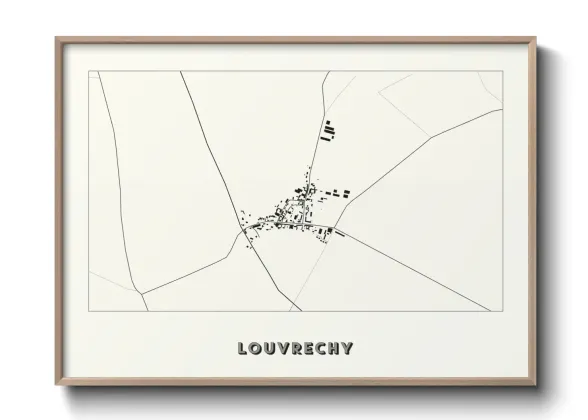 Une affiche de carte sur Louvrechy