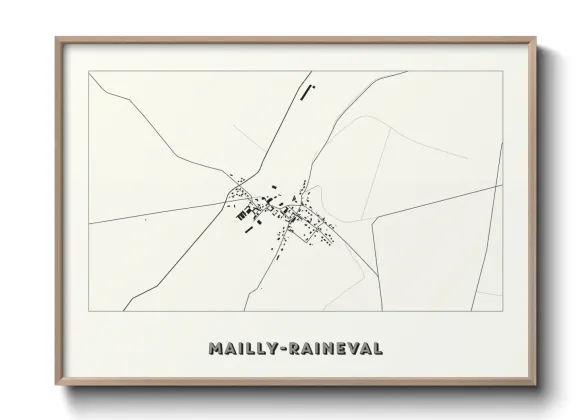 Une affiche de carte sur Mailly-Raineval