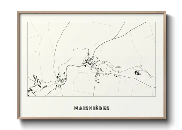 Une affiche de carte sur Maisnières