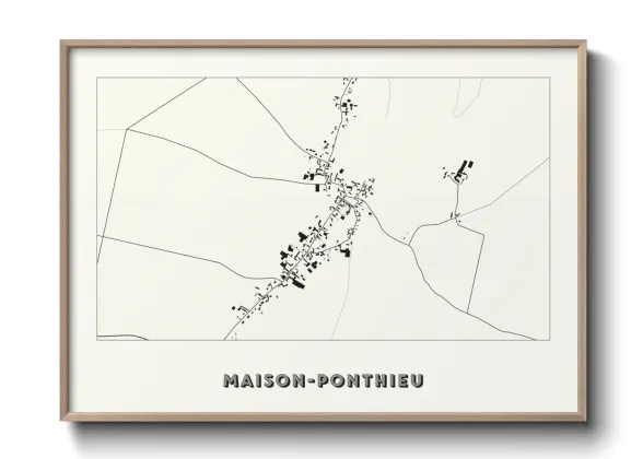 Une affiche de carte sur Maison-Ponthieu