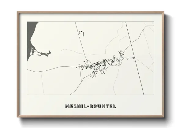 Une affiche de carte sur Mesnil-Bruntel