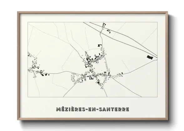 Une affiche de carte sur Mézières-en-Santerre