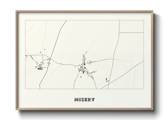 Une affiche de carte sur Misery