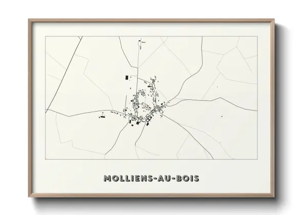 Une affiche de carte sur Molliens-au-Bois