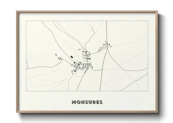 Une affiche de carte sur Monsures