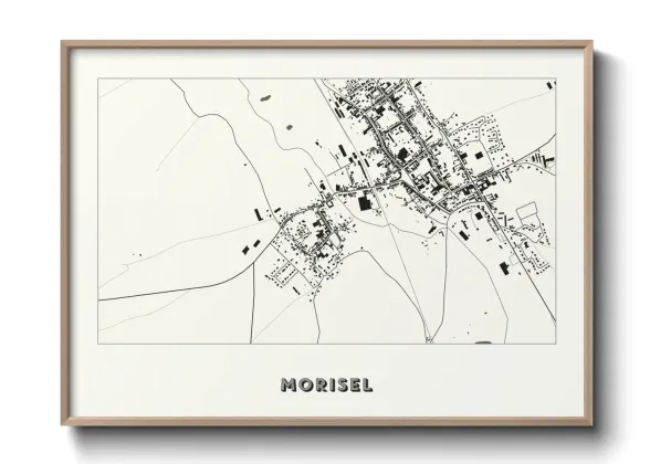 Une affiche de carte sur Morisel
