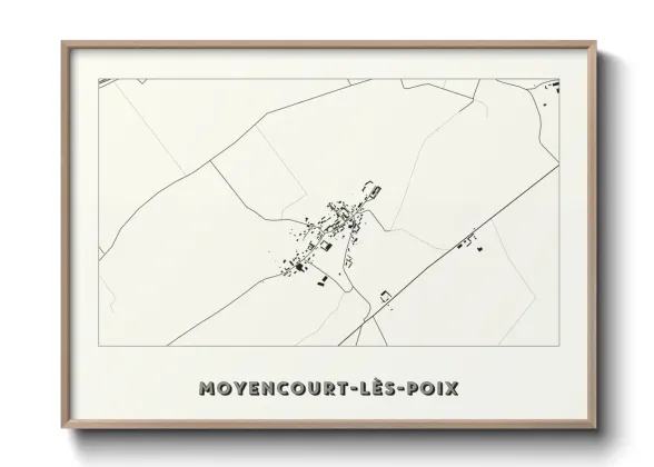 Une affiche de carte sur Moyencourt-lès-Poix