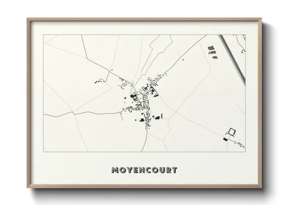 Une affiche de carte sur Moyencourt
