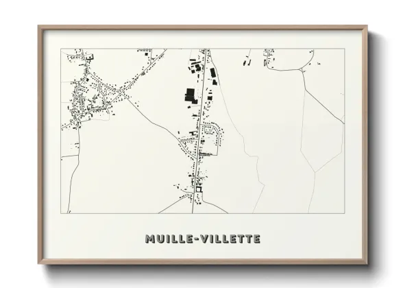Une affiche de carte sur Muille-Villette