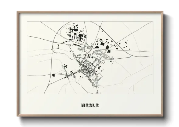 Une affiche de carte sur Nesle