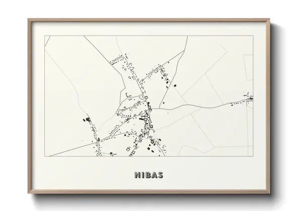 Une affiche de carte sur Nibas