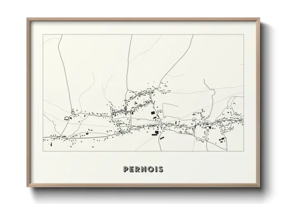 Une affiche de carte sur Pernois