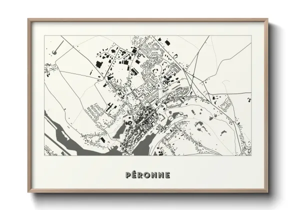 Une affiche de carte sur Péronne