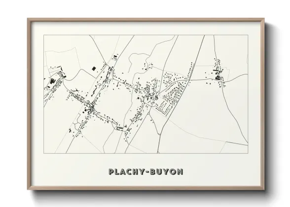 Une affiche de carte sur Plachy-Buyon