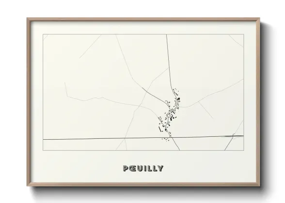 Une affiche de carte sur Pœuilly