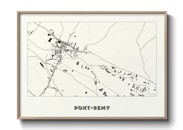 Une affiche de carte sur Pont-Remy
