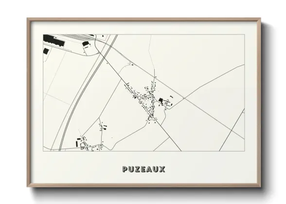 Une affiche de carte sur Puzeaux