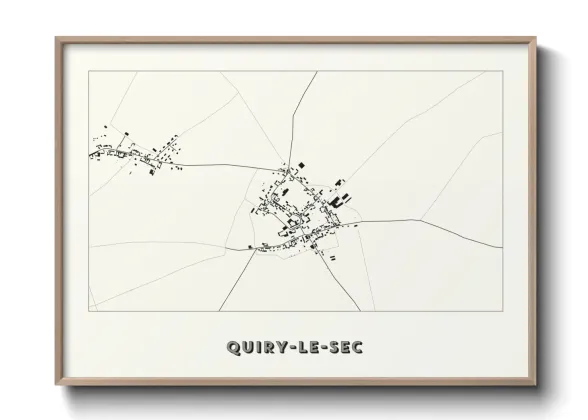 Une affiche de carte sur Quiry-le-Sec