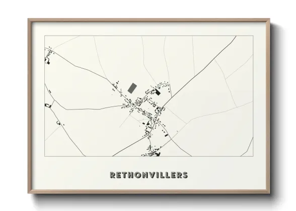 Une affiche de carte sur Rethonvillers