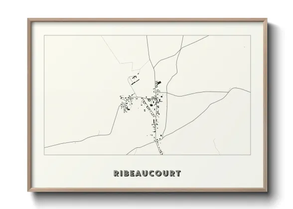 Une affiche de carte sur Ribeaucourt