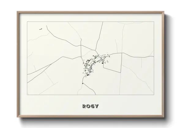 Une affiche de carte sur Rogy