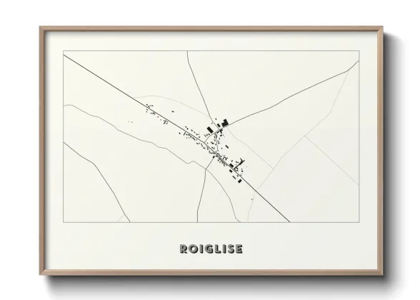 Une affiche de carte sur Roiglise