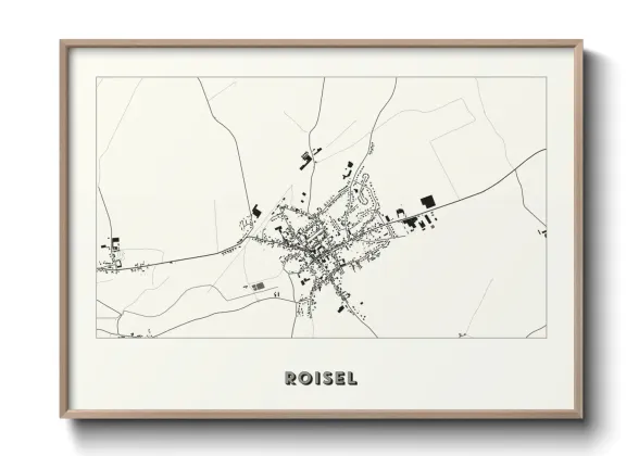 Une affiche de carte sur Roisel