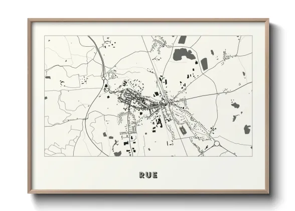 Une affiche de carte sur Rue