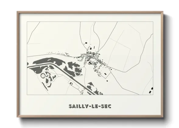Une affiche de carte sur Sailly-le-Sec