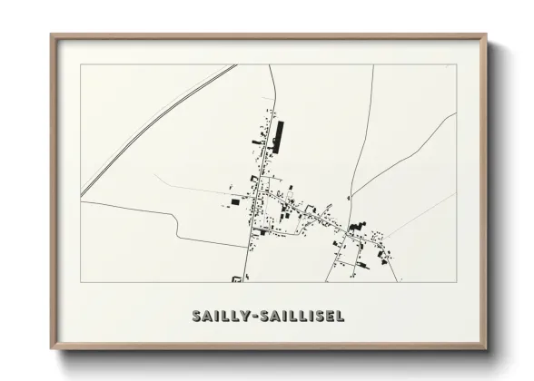 Une affiche de carte sur Sailly-Saillisel