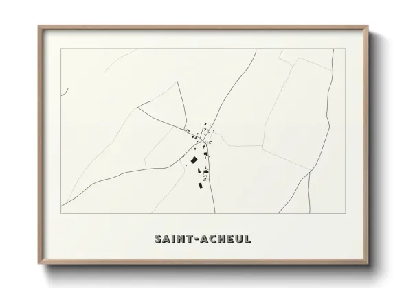 Une affiche de carte sur Saint-Acheul